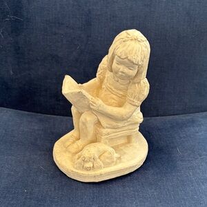 Authentic Austin Sculpture of Charming Girl Reading